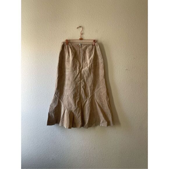 Vintage‎ Chicos leather suede midi skirt size medium - Picture 2 of 6